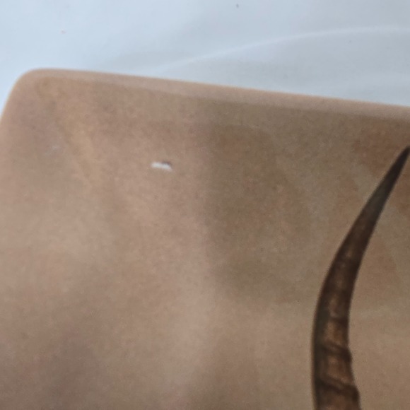 Dario Farrucci Designs 10.5" Square Dinner Plate Antelope Sepia Africa Safari - Picture 2 of 6